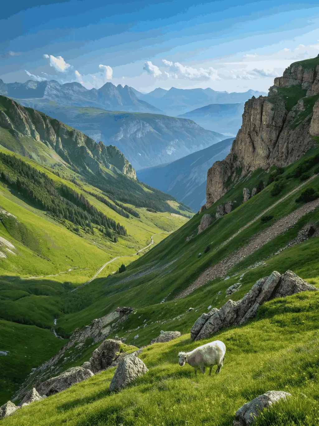 A photograph of a protected hunting reserve, showcasing the diverse landscape and healthy wildlife populations.